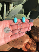 The Keystone Hoop Earrings, 11-Earrings-Calli Co., Turquoise and Silver Jewelry, Native American Handmade, Zuni Tribe, Navajo Tribe, Brock Texas