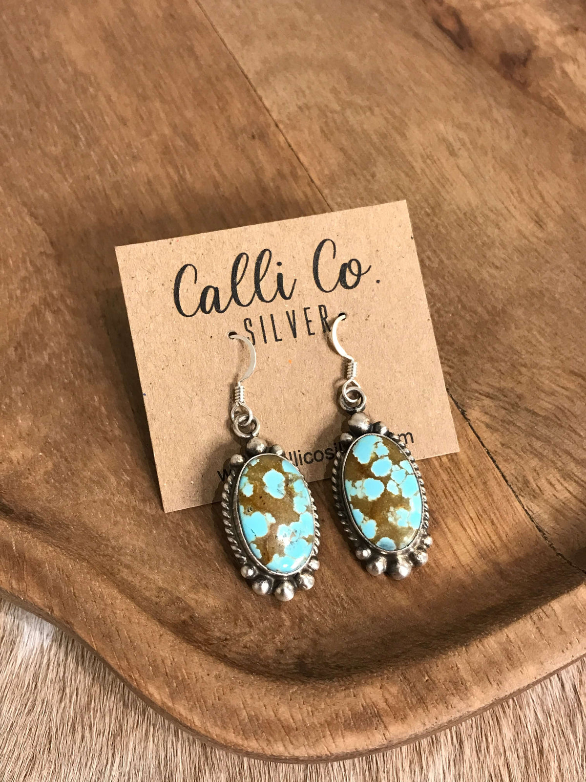 The Turquoise Dangles, 26-Earrings-Calli Co., Turquoise and Silver Jewelry, Native American Handmade, Zuni Tribe, Navajo Tribe, Brock Texas