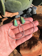 The Keystone Hoop Earrings, 4-Earrings-Calli Co., Turquoise and Silver Jewelry, Native American Handmade, Zuni Tribe, Navajo Tribe, Brock Texas