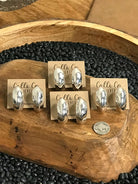 The Fulton Stamped Hoop Earrings-Earrings-Calli Co., Turquoise and Silver Jewelry, Native American Handmade, Zuni Tribe, Navajo Tribe, Brock Texas