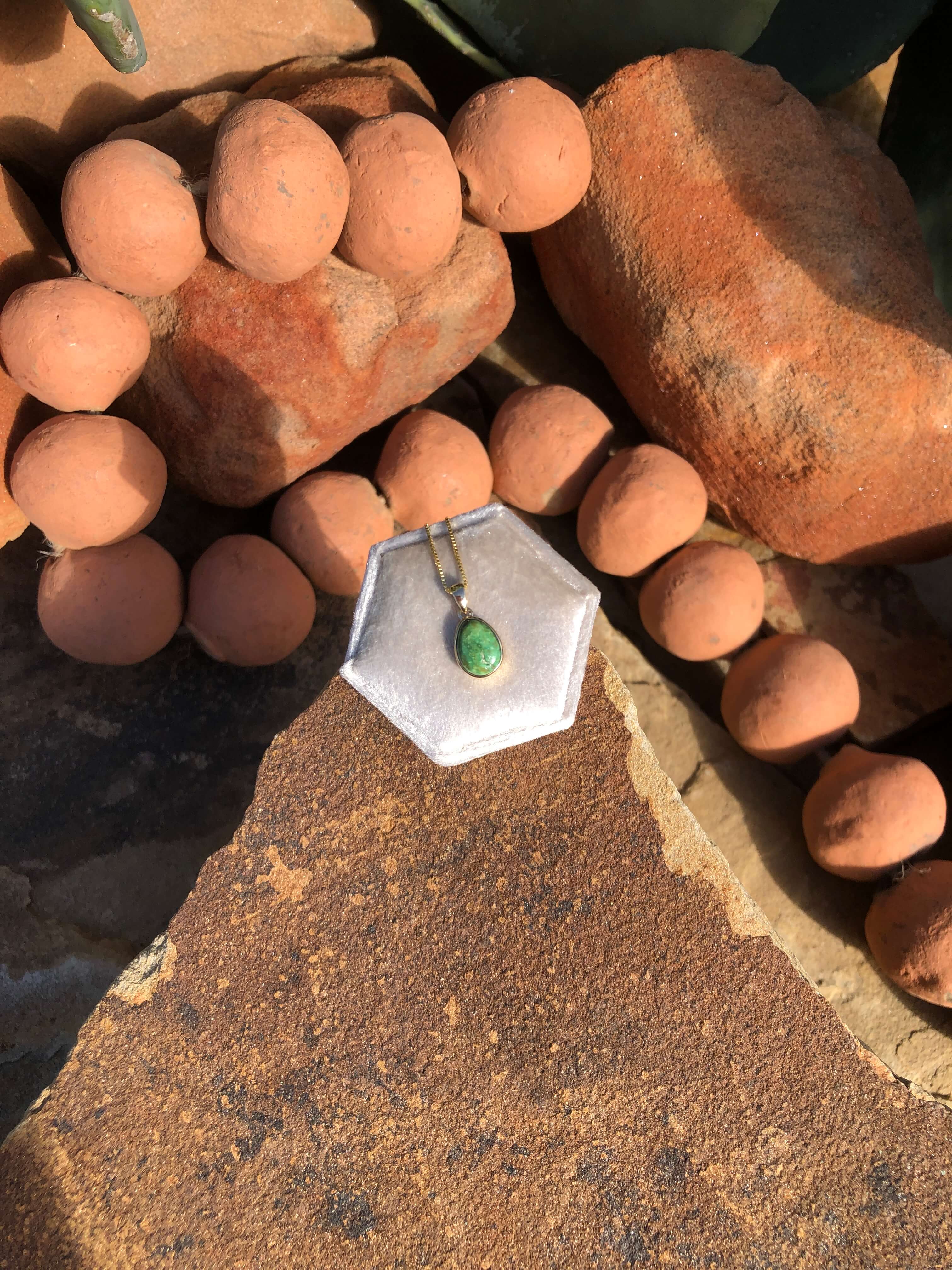 The Nordic 14k and Turquoise Pendant, 15-Pendants-Calli Co., Turquoise and Silver Jewelry, Native American Handmade, Zuni Tribe, Navajo Tribe, Brock Texas