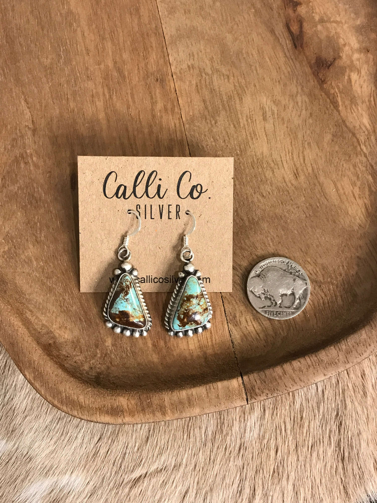 The Turquoise Dangles, 29-Earrings-Calli Co., Turquoise and Silver Jewelry, Native American Handmade, Zuni Tribe, Navajo Tribe, Brock Texas