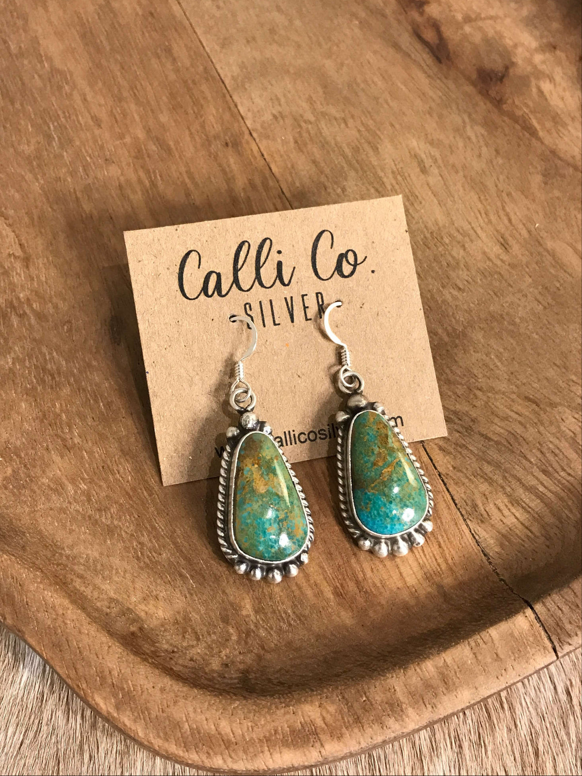 The Turquoise Dangles, 30-Earrings-Calli Co., Turquoise and Silver Jewelry, Native American Handmade, Zuni Tribe, Navajo Tribe, Brock Texas