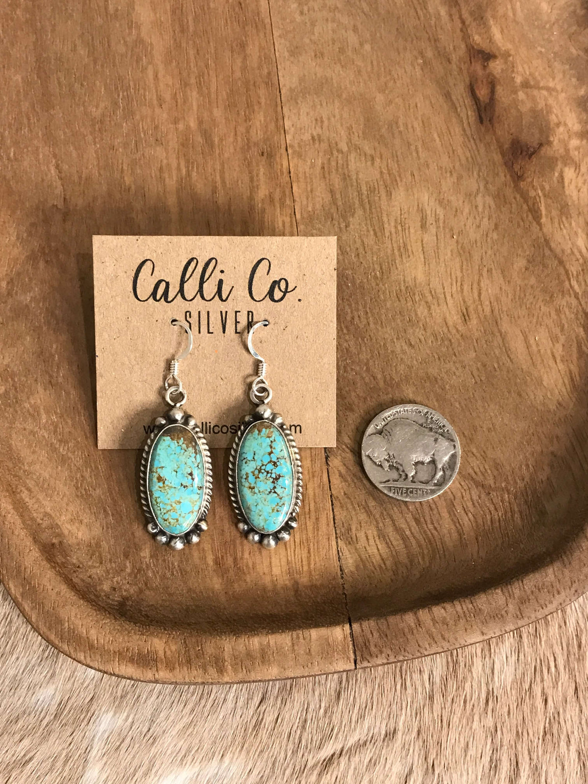The Turquoise Dangles, 32-Earrings-Calli Co., Turquoise and Silver Jewelry, Native American Handmade, Zuni Tribe, Navajo Tribe, Brock Texas