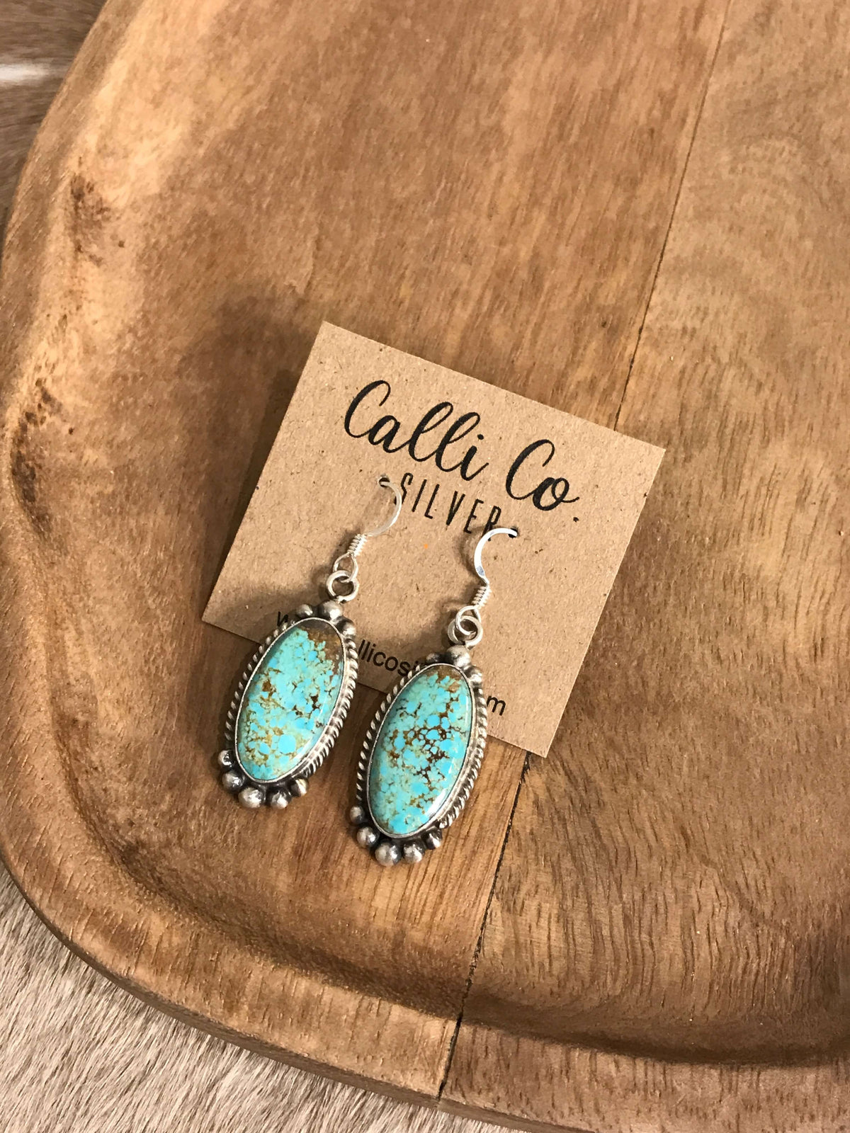 The Turquoise Dangles, 32-Earrings-Calli Co., Turquoise and Silver Jewelry, Native American Handmade, Zuni Tribe, Navajo Tribe, Brock Texas