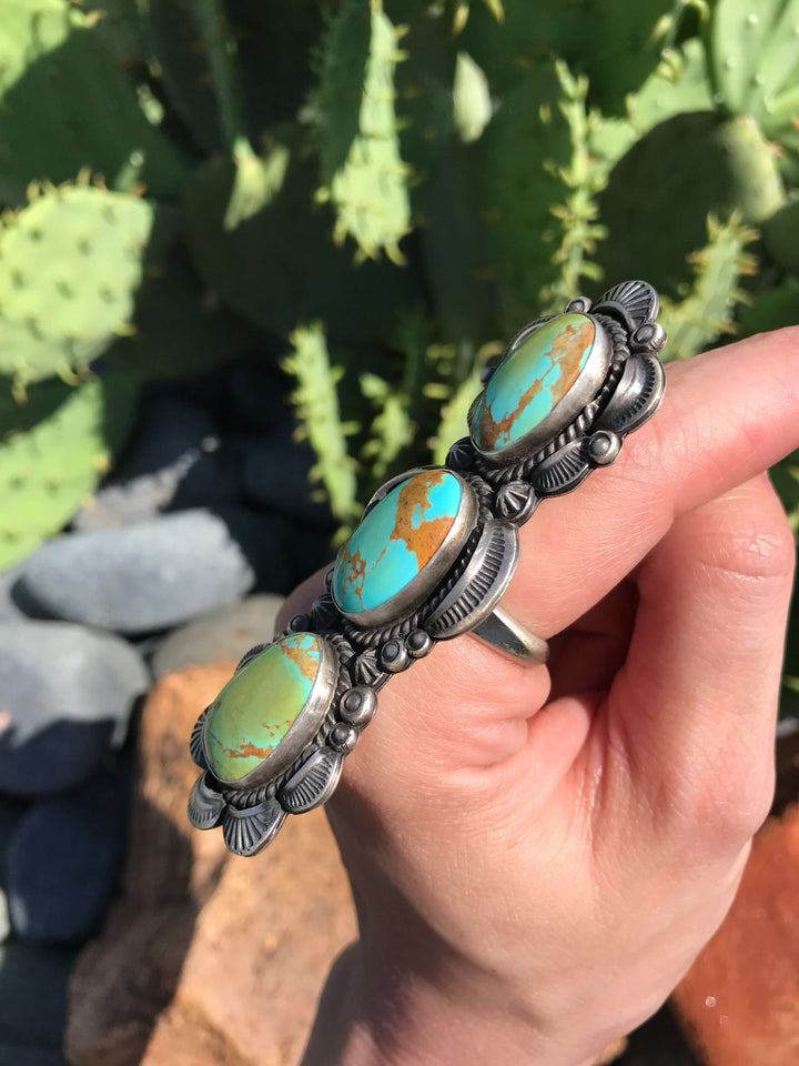 The Tanner Ring, Adjustable-Rings-Calli Co., Turquoise and Silver Jewelry, Native American Handmade, Zuni Tribe, Navajo Tribe, Brock Texas
