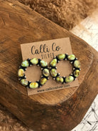 The Palomino Cluster Earrings-Earrings-Calli Co., Turquoise and Silver Jewelry, Native American Handmade, Zuni Tribe, Navajo Tribe, Brock Texas