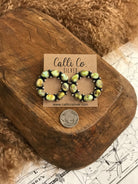 The Palomino Cluster Earrings-Earrings-Calli Co., Turquoise and Silver Jewelry, Native American Handmade, Zuni Tribe, Navajo Tribe, Brock Texas