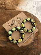 The Palomino Cluster Earrings-Earrings-Calli Co., Turquoise and Silver Jewelry, Native American Handmade, Zuni Tribe, Navajo Tribe, Brock Texas