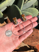 The Keystone Hoop Earrings, 14-Earrings-Calli Co., Turquoise and Silver Jewelry, Native American Handmade, Zuni Tribe, Navajo Tribe, Brock Texas