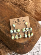 The Ada Chandelier Earrings, 1-Earrings-Calli Co., Turquoise and Silver Jewelry, Native American Handmade, Zuni Tribe, Navajo Tribe, Brock Texas