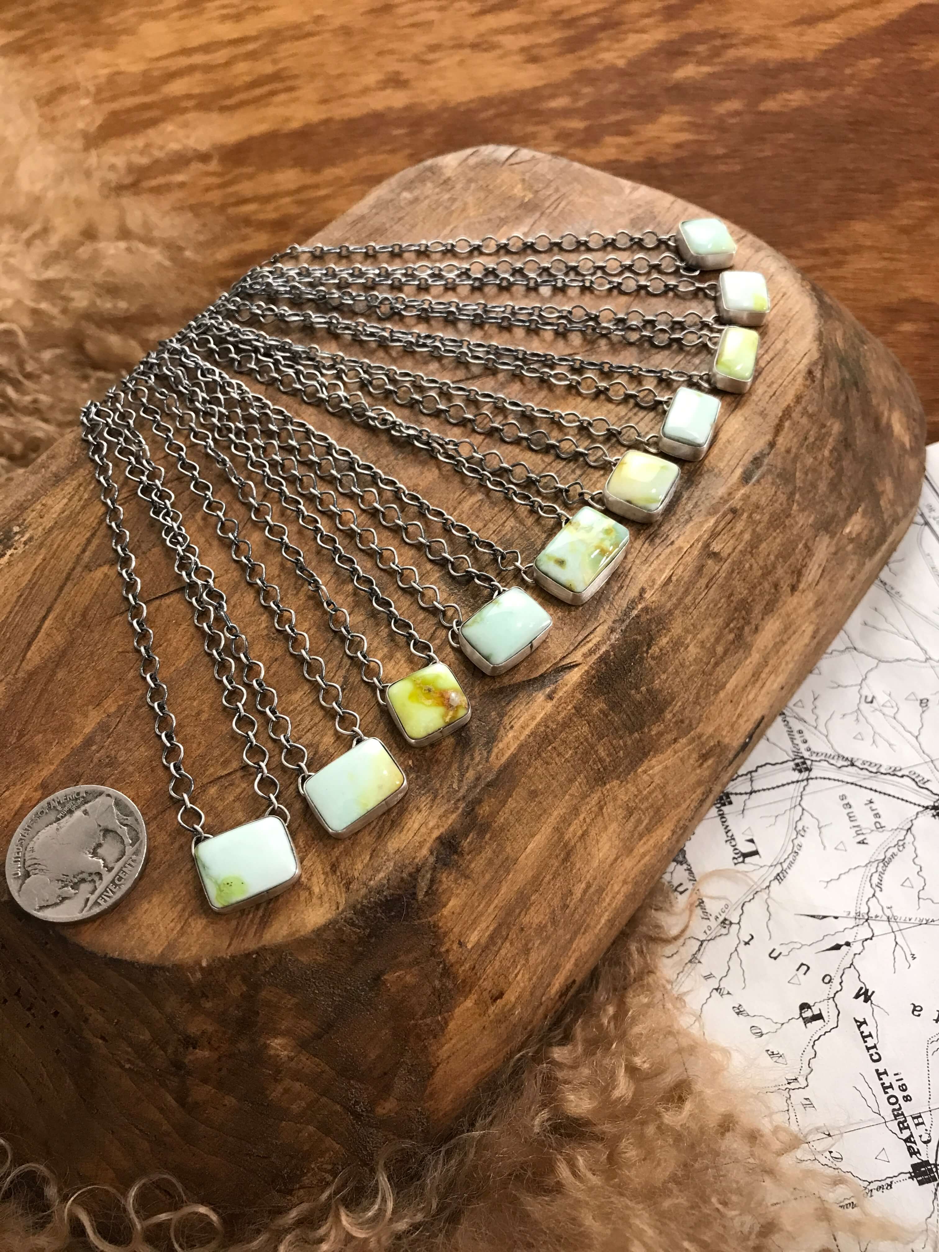 The Shayla Necklaces-Necklaces-Calli Co., Turquoise and Silver Jewelry, Native American Handmade, Zuni Tribe, Navajo Tribe, Brock Texas