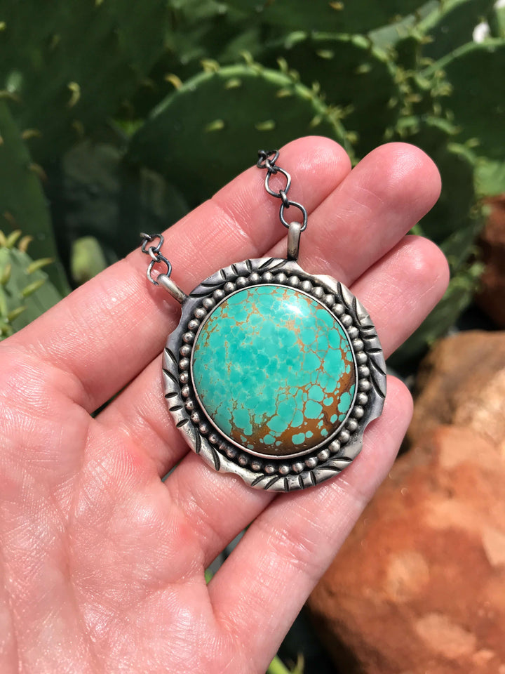The Eagle Mountain Turquoise Necklace, 6-Necklaces-Calli Co., Turquoise and Silver Jewelry, Native American Handmade, Zuni Tribe, Navajo Tribe, Brock Texas