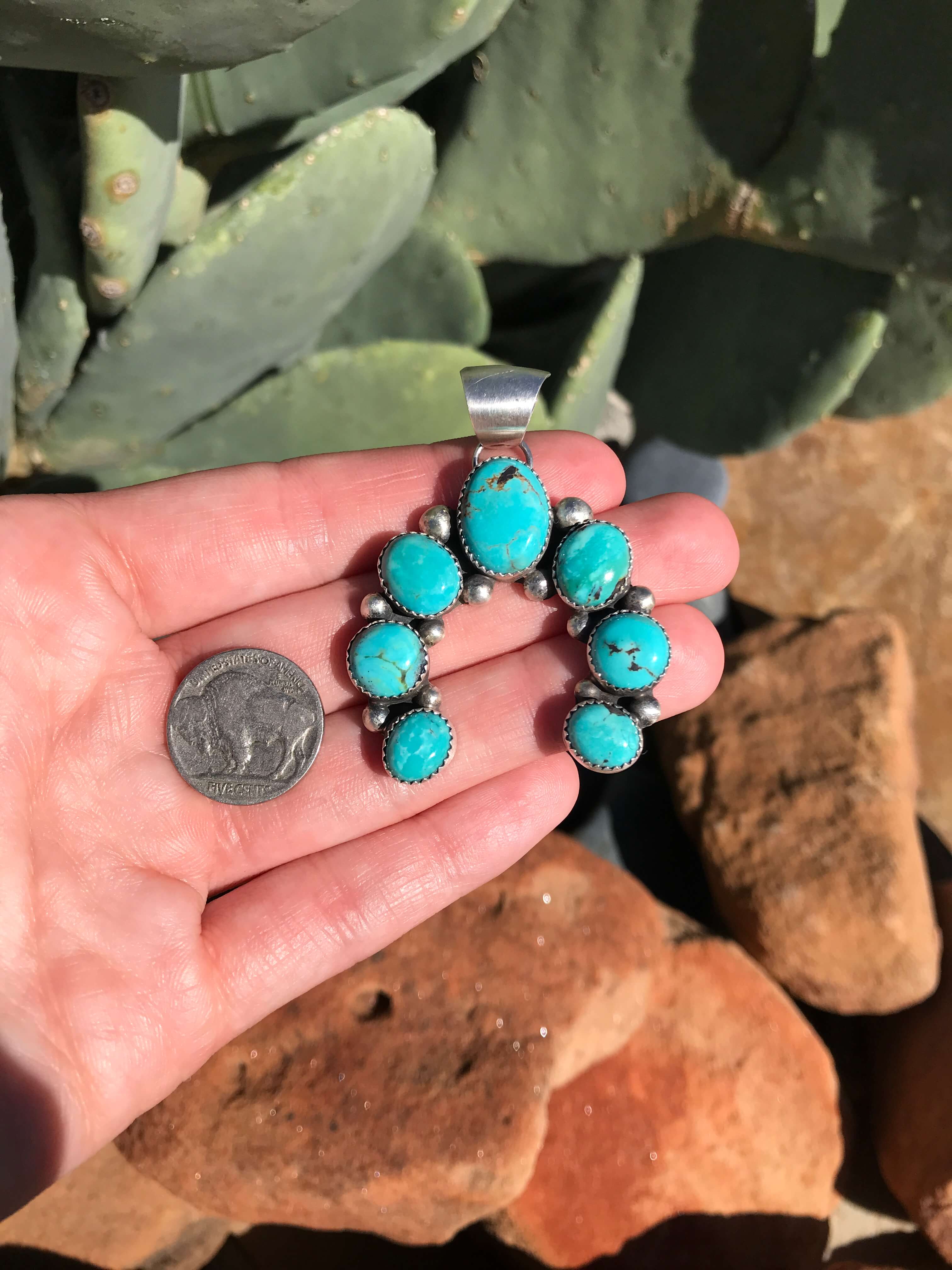 The Naja Pendant, 20-Pendants-Calli Co., Turquoise and Silver Jewelry, Native American Handmade, Zuni Tribe, Navajo Tribe, Brock Texas