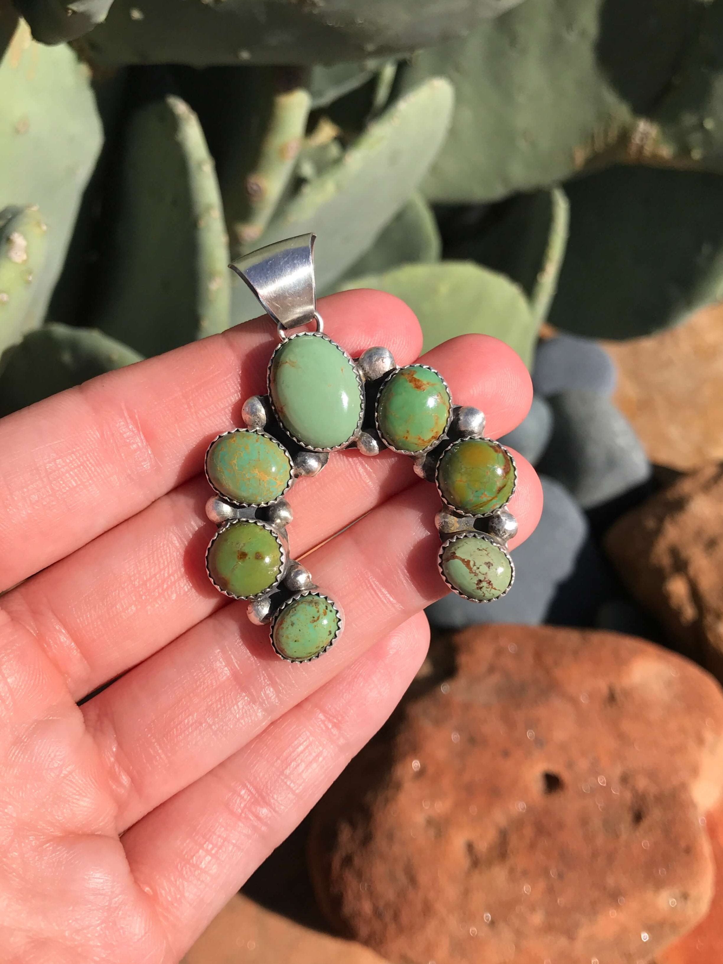 The Naja Pendant, 3-Pendants-Calli Co., Turquoise and Silver Jewelry, Native American Handmade, Zuni Tribe, Navajo Tribe, Brock Texas