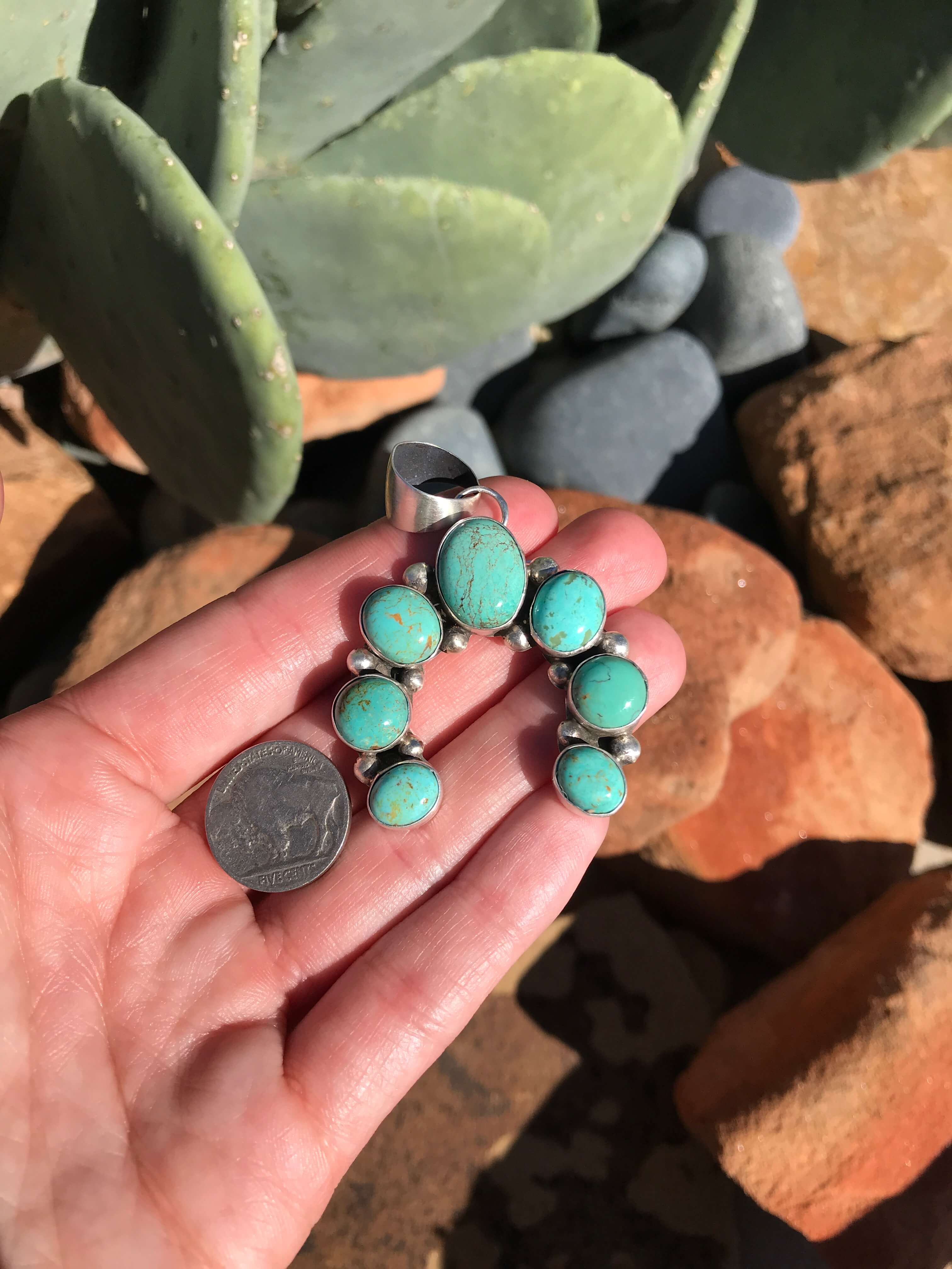 The Naja Pendant, 4-Pendants-Calli Co., Turquoise and Silver Jewelry, Native American Handmade, Zuni Tribe, Navajo Tribe, Brock Texas