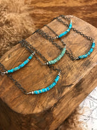 The Sawyer Necklaces-Necklaces-Calli Co., Turquoise and Silver Jewelry, Native American Handmade, Zuni Tribe, Navajo Tribe, Brock Texas