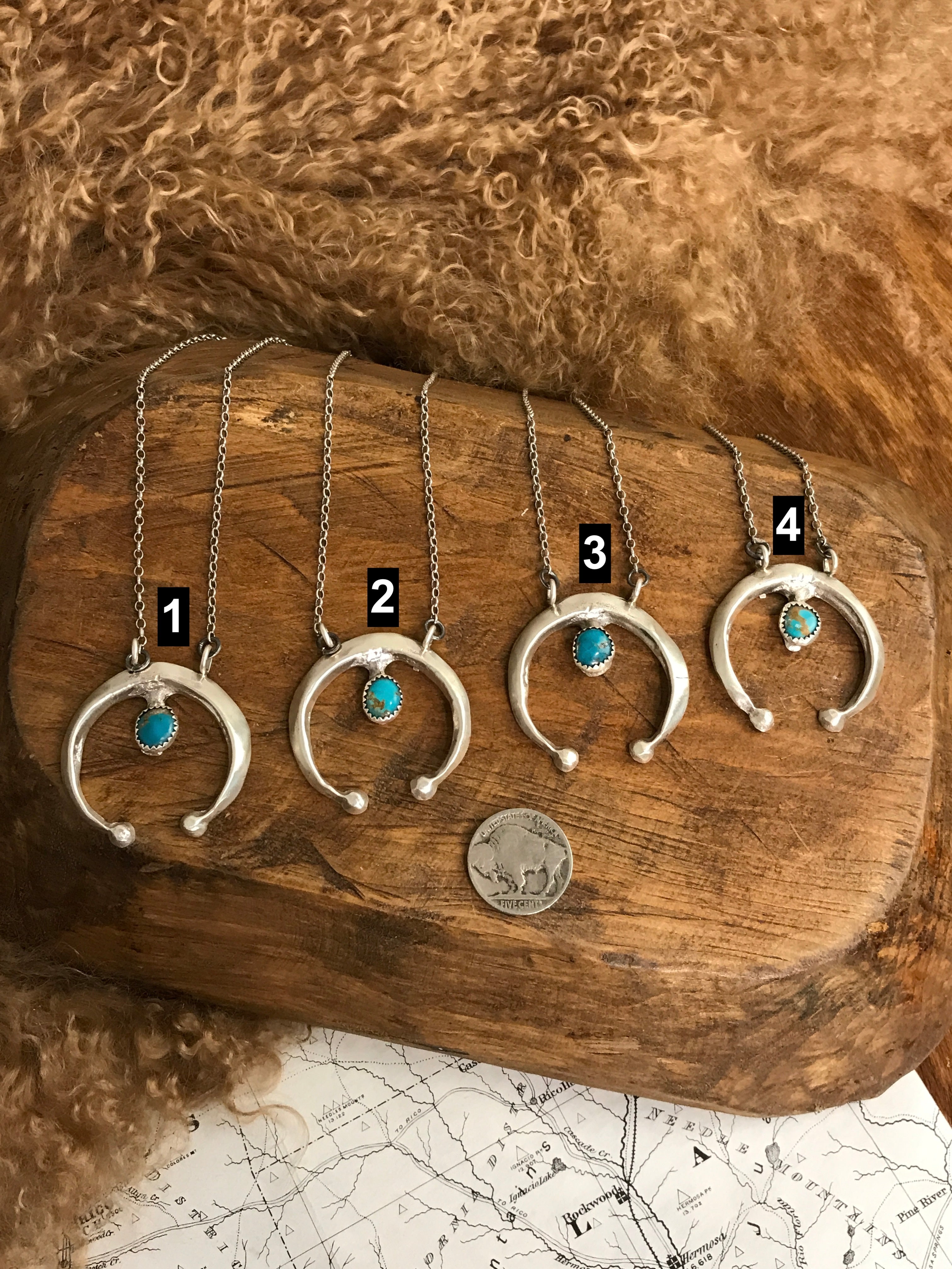 The Townes Naja Necklaces-Necklaces-Calli Co., Turquoise and Silver Jewelry, Native American Handmade, Zuni Tribe, Navajo Tribe, Brock Texas