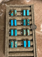 The Little Chief Turquoise Bar Earrings-Earrings-Calli Co., Turquoise and Silver Jewelry, Native American Handmade, Zuni Tribe, Navajo Tribe, Brock Texas