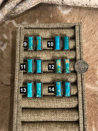 The Little Chief Turquoise Bar Earrings-Earrings-Calli Co., Turquoise and Silver Jewelry, Native American Handmade, Zuni Tribe, Navajo Tribe, Brock Texas