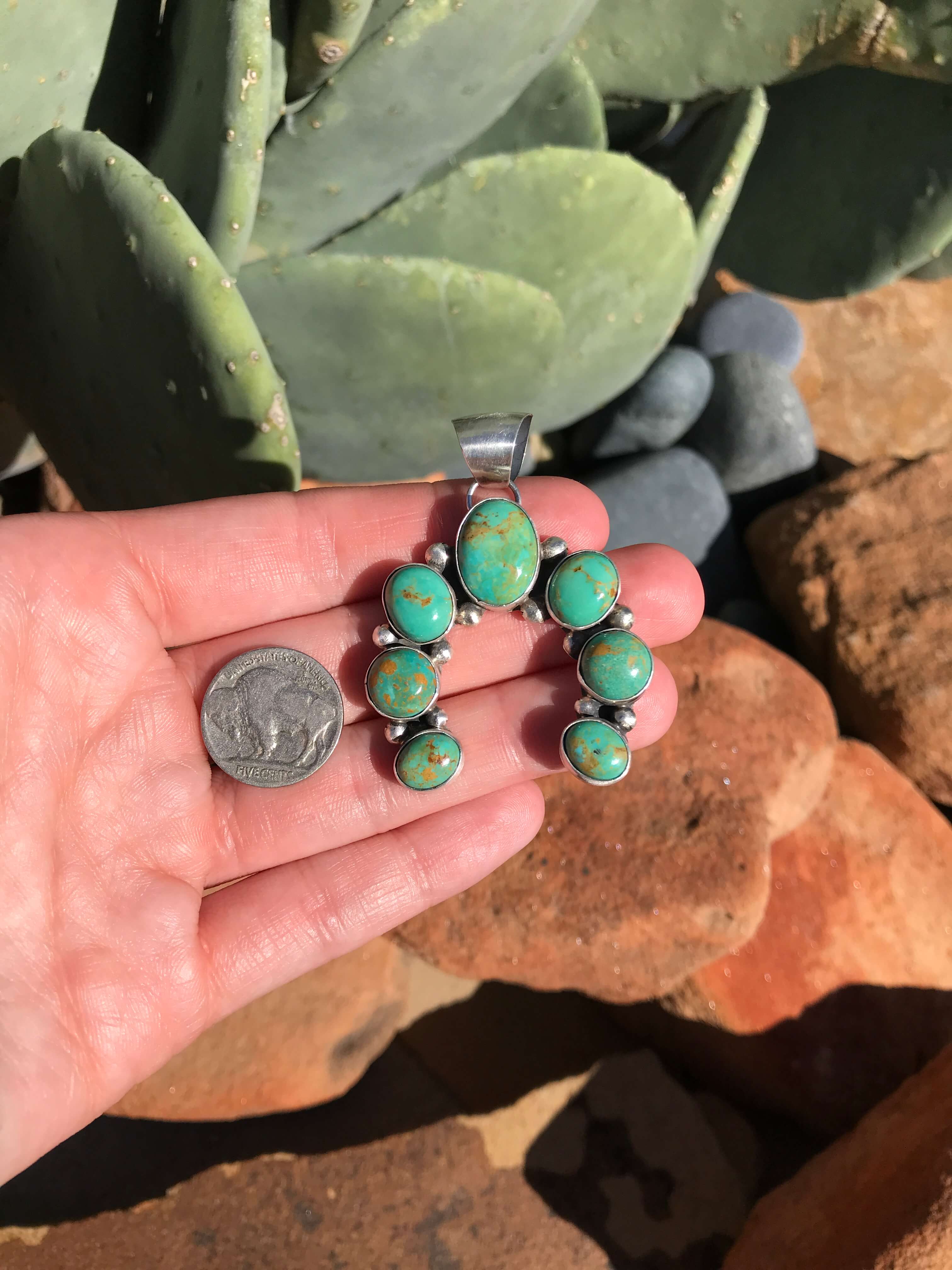 The Naja Pendant, 29-Pendants-Calli Co., Turquoise and Silver Jewelry, Native American Handmade, Zuni Tribe, Navajo Tribe, Brock Texas