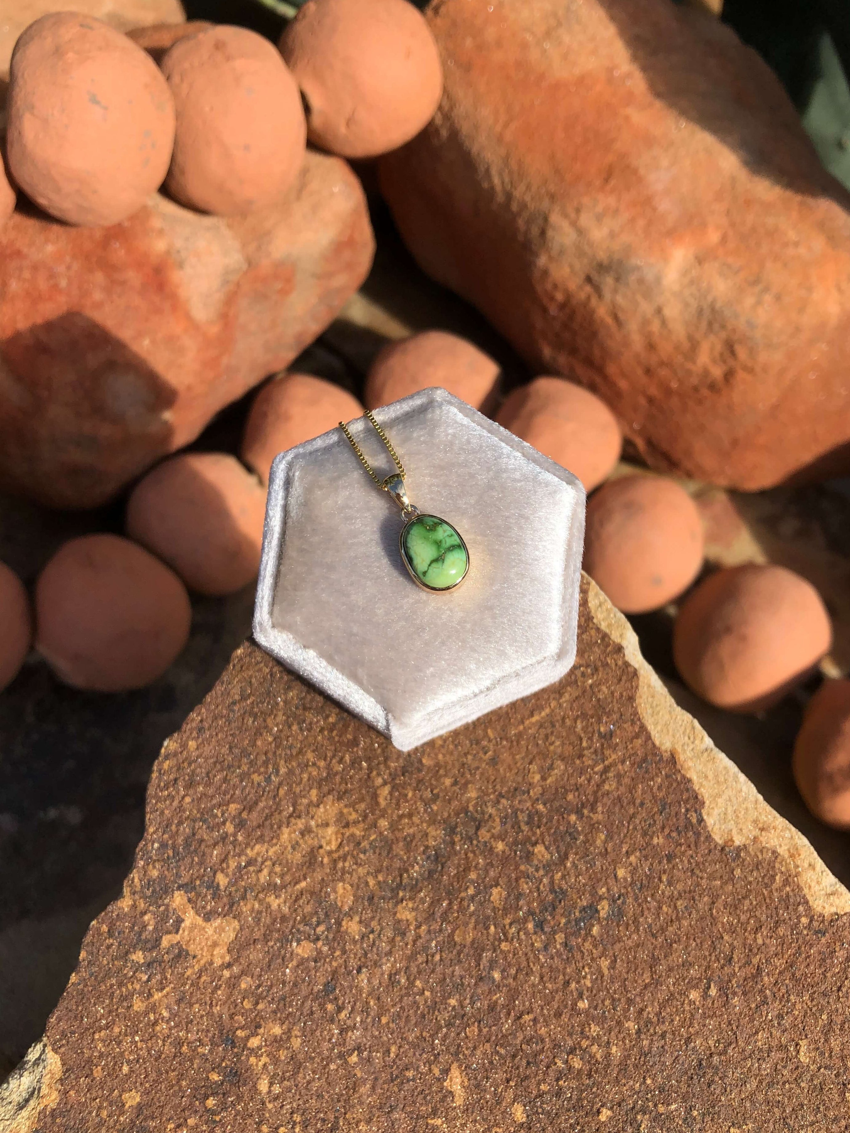 The Nordic 14k and Turquoise Pendant, 18-Pendants-Calli Co., Turquoise and Silver Jewelry, Native American Handmade, Zuni Tribe, Navajo Tribe, Brock Texas