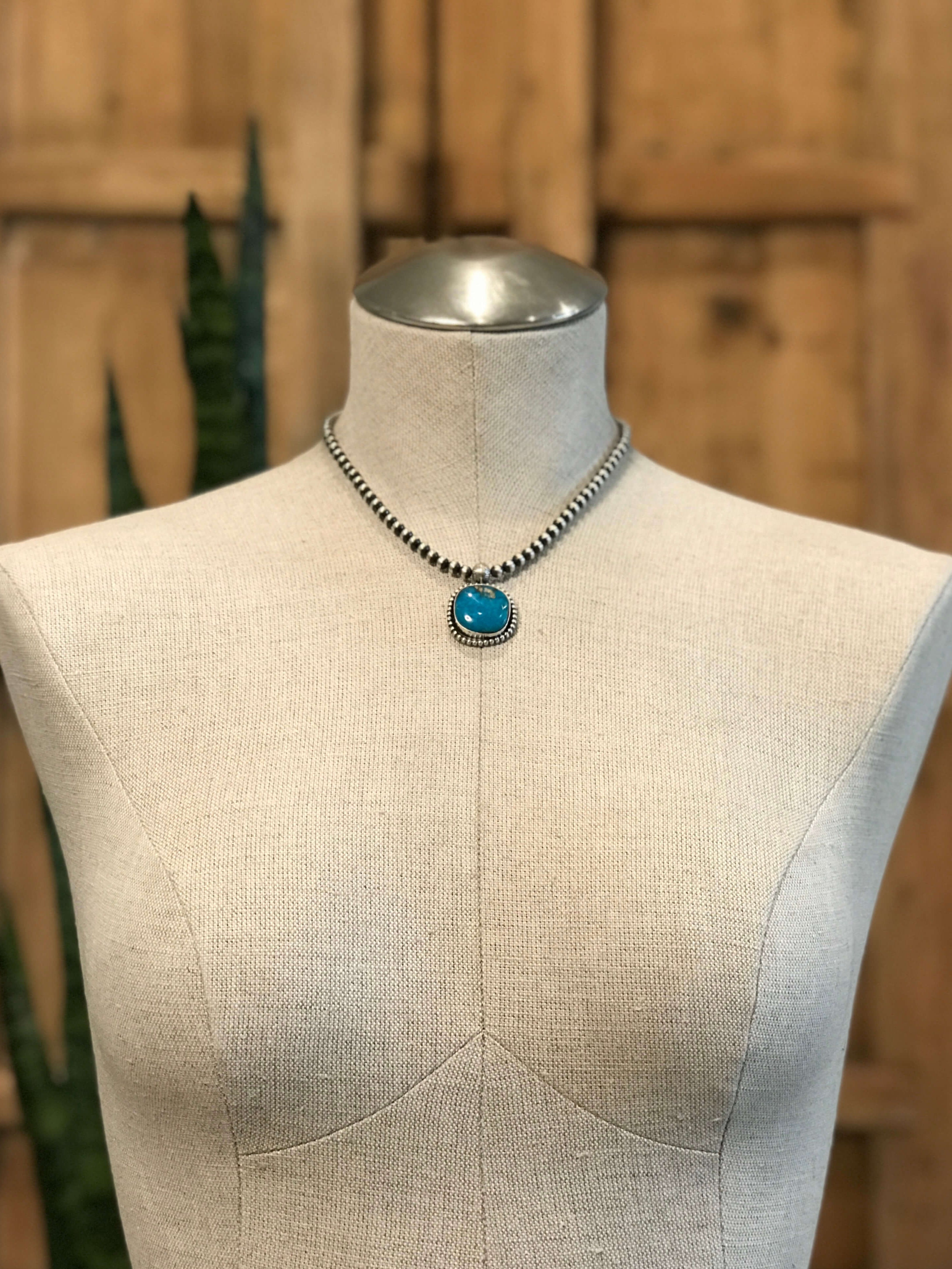 The Emerson Necklace, 5-Necklaces-Calli Co., Turquoise and Silver Jewelry, Native American Handmade, Zuni Tribe, Navajo Tribe, Brock Texas