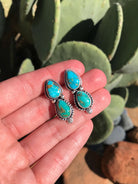 The Muse Turquoise Earrings, 2-Earrings-Calli Co., Turquoise and Silver Jewelry, Native American Handmade, Zuni Tribe, Navajo Tribe, Brock Texas