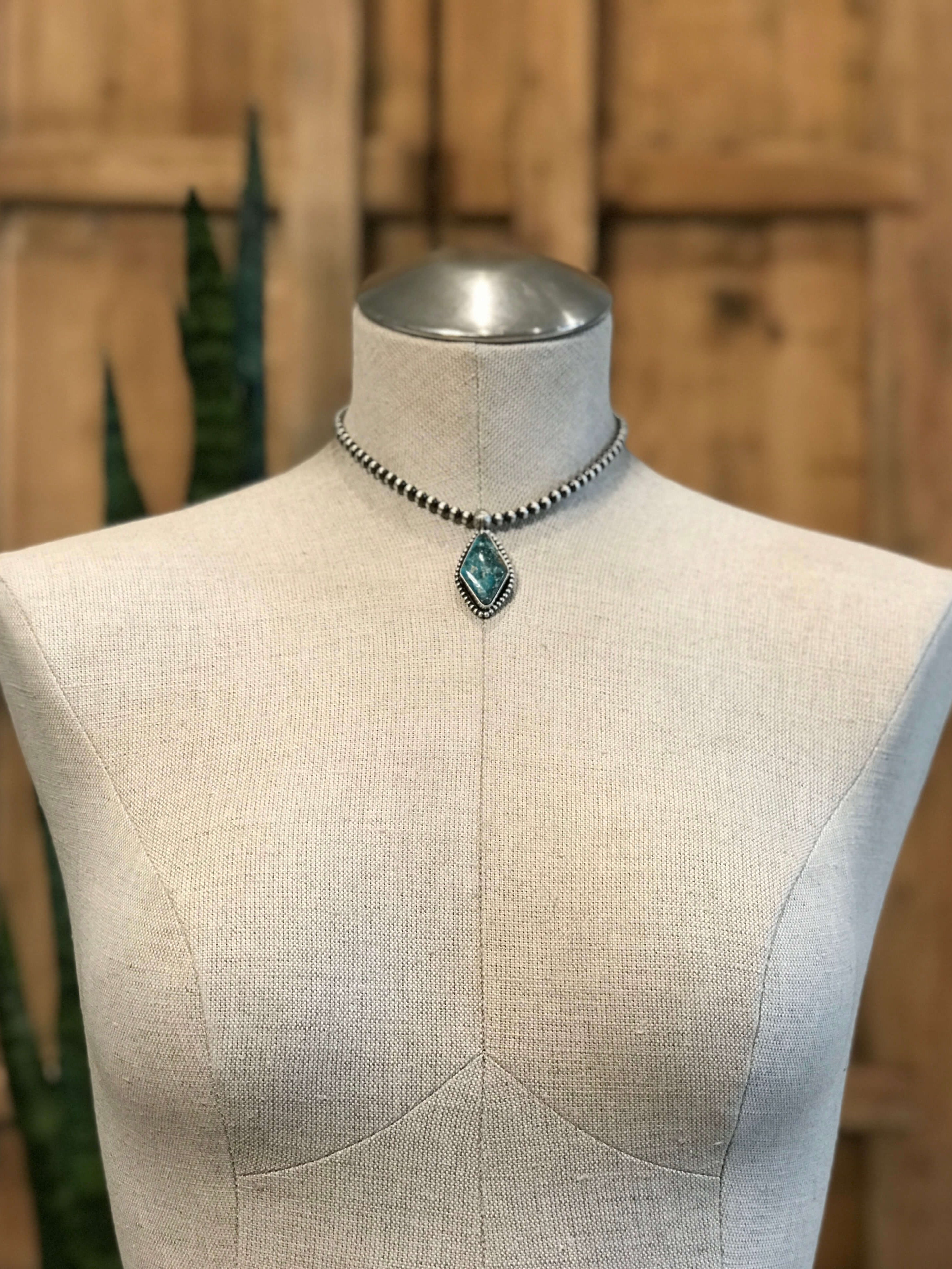 The Emerson Choker, 12-Necklaces-Calli Co., Turquoise and Silver Jewelry, Native American Handmade, Zuni Tribe, Navajo Tribe, Brock Texas
