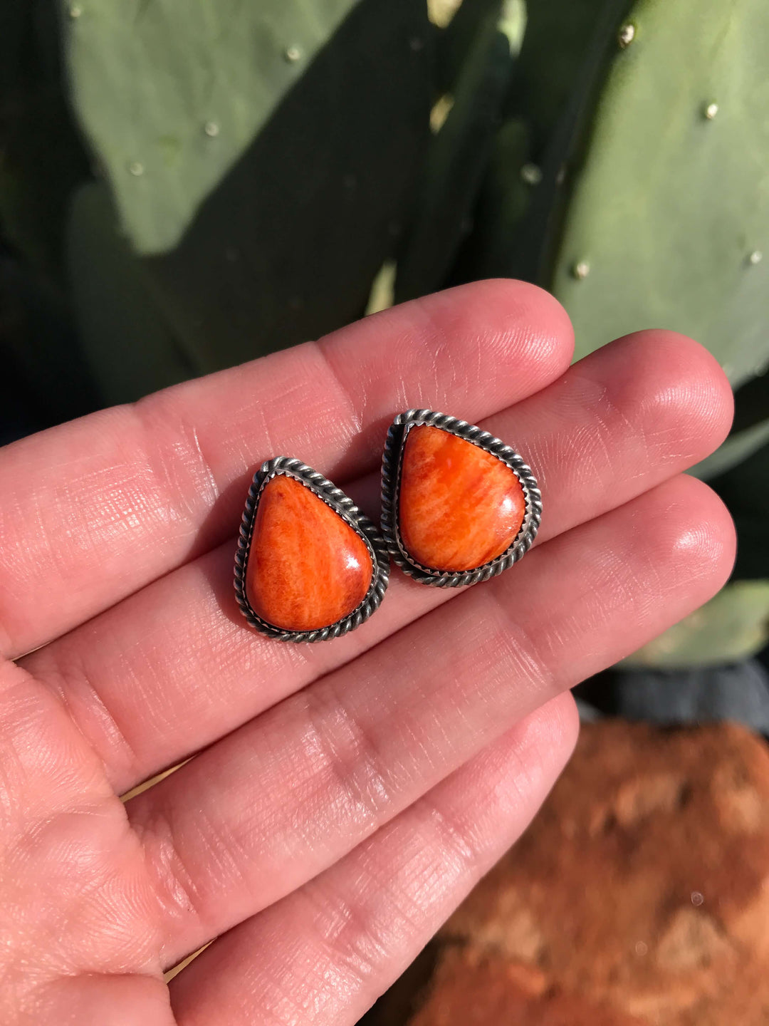 Buffalo Charm Earrings | The Pearl & Stone Jewelry Red