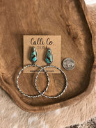 The Swain Hoop Earrings, 39-Earrings-Calli Co., Turquoise and Silver Jewelry, Native American Handmade, Zuni Tribe, Navajo Tribe, Brock Texas