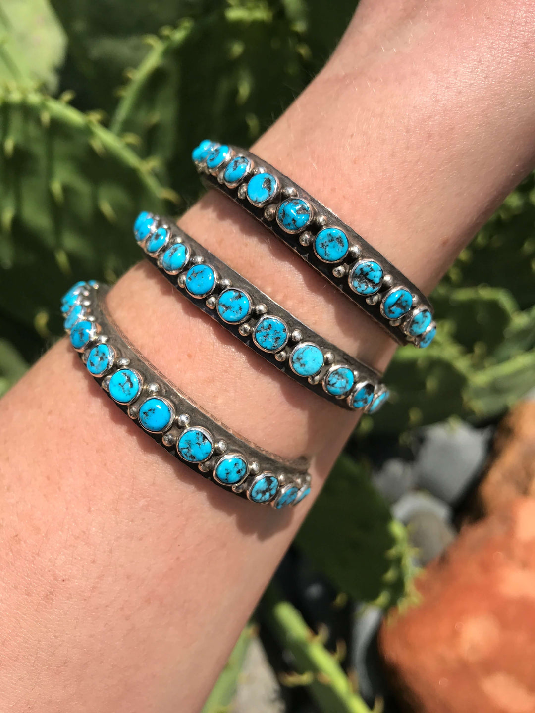 The Windsong Cuff-Bracelets & Cuffs-Calli Co., Turquoise and Silver Jewelry, Native American Handmade, Zuni Tribe, Navajo Tribe, Brock Texas