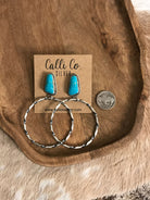 The Swain Hoop Earrings, 47-Earrings-Calli Co., Turquoise and Silver Jewelry, Native American Handmade, Zuni Tribe, Navajo Tribe, Brock Texas