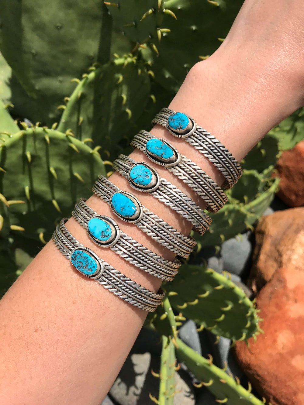 The Red Mountain Cuff-Bracelets & Cuffs-Calli Co., Turquoise and Silver Jewelry, Native American Handmade, Zuni Tribe, Navajo Tribe, Brock Texas