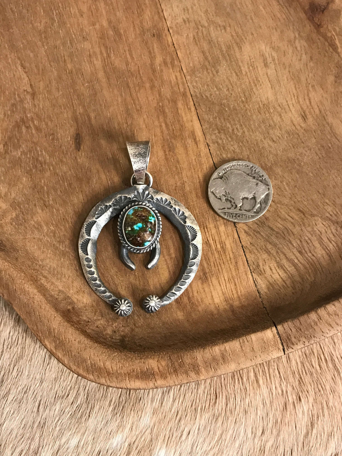 The Naja Pendant, 52-Pendants-Calli Co., Turquoise and Silver Jewelry, Native American Handmade, Zuni Tribe, Navajo Tribe, Brock Texas