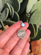 The Nordic 14k and Turquoise Pendant, 28-Pendants-Calli Co., Turquoise and Silver Jewelry, Native American Handmade, Zuni Tribe, Navajo Tribe, Brock Texas