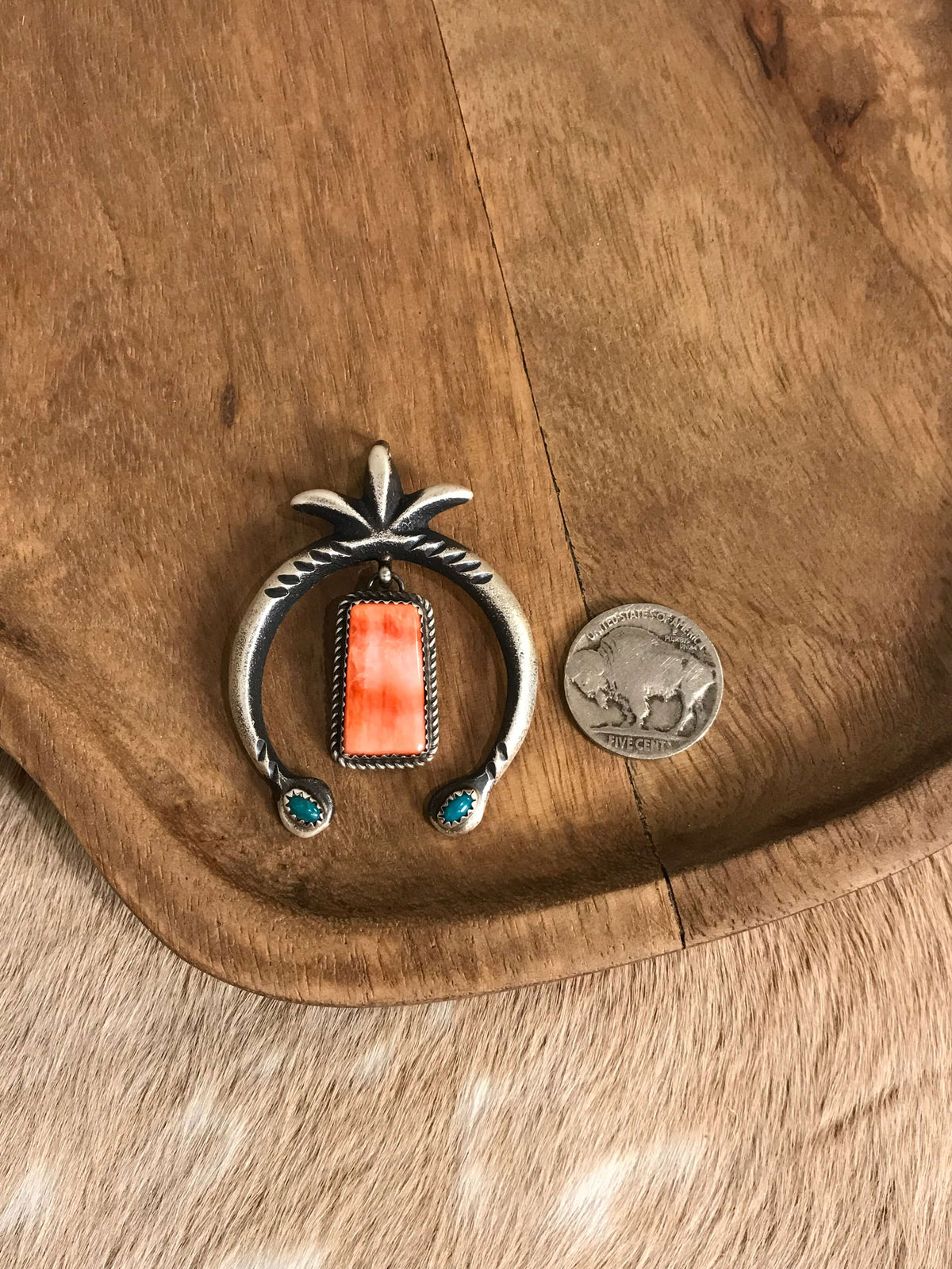 The Naja Pendant, 60-Pendants-Calli Co., Turquoise and Silver Jewelry, Native American Handmade, Zuni Tribe, Navajo Tribe, Brock Texas