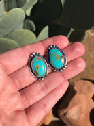 The Turquoise Studs, 8-Earrings-Calli Co., Turquoise and Silver Jewelry, Native American Handmade, Zuni Tribe, Navajo Tribe, Brock Texas