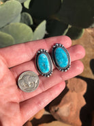 The Turquoise Studs, 10-Earrings-Calli Co., Turquoise and Silver Jewelry, Native American Handmade, Zuni Tribe, Navajo Tribe, Brock Texas