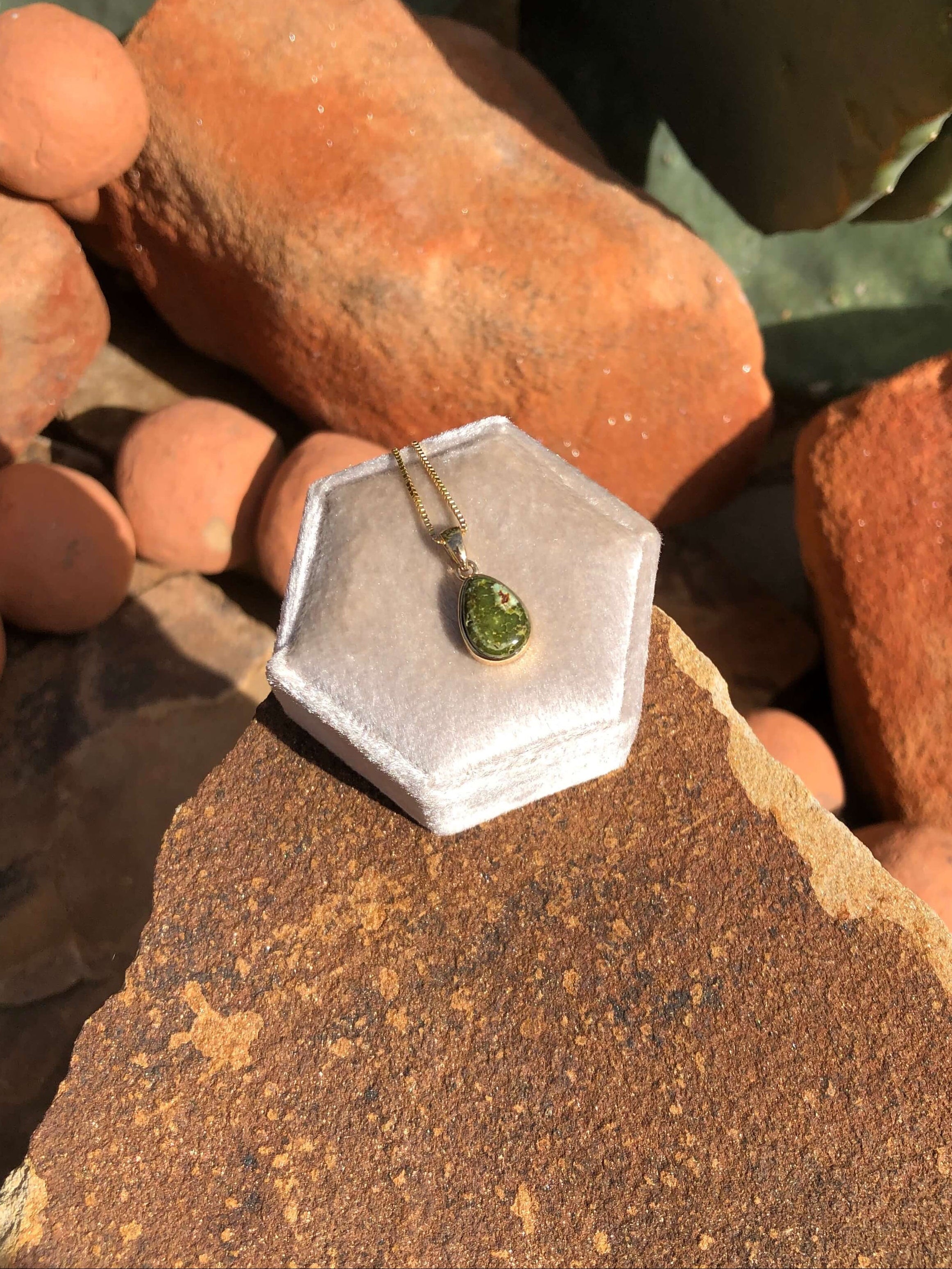 The Nordic 14k and Turquoise Pendant, 22-Pendants-Calli Co., Turquoise and Silver Jewelry, Native American Handmade, Zuni Tribe, Navajo Tribe, Brock Texas