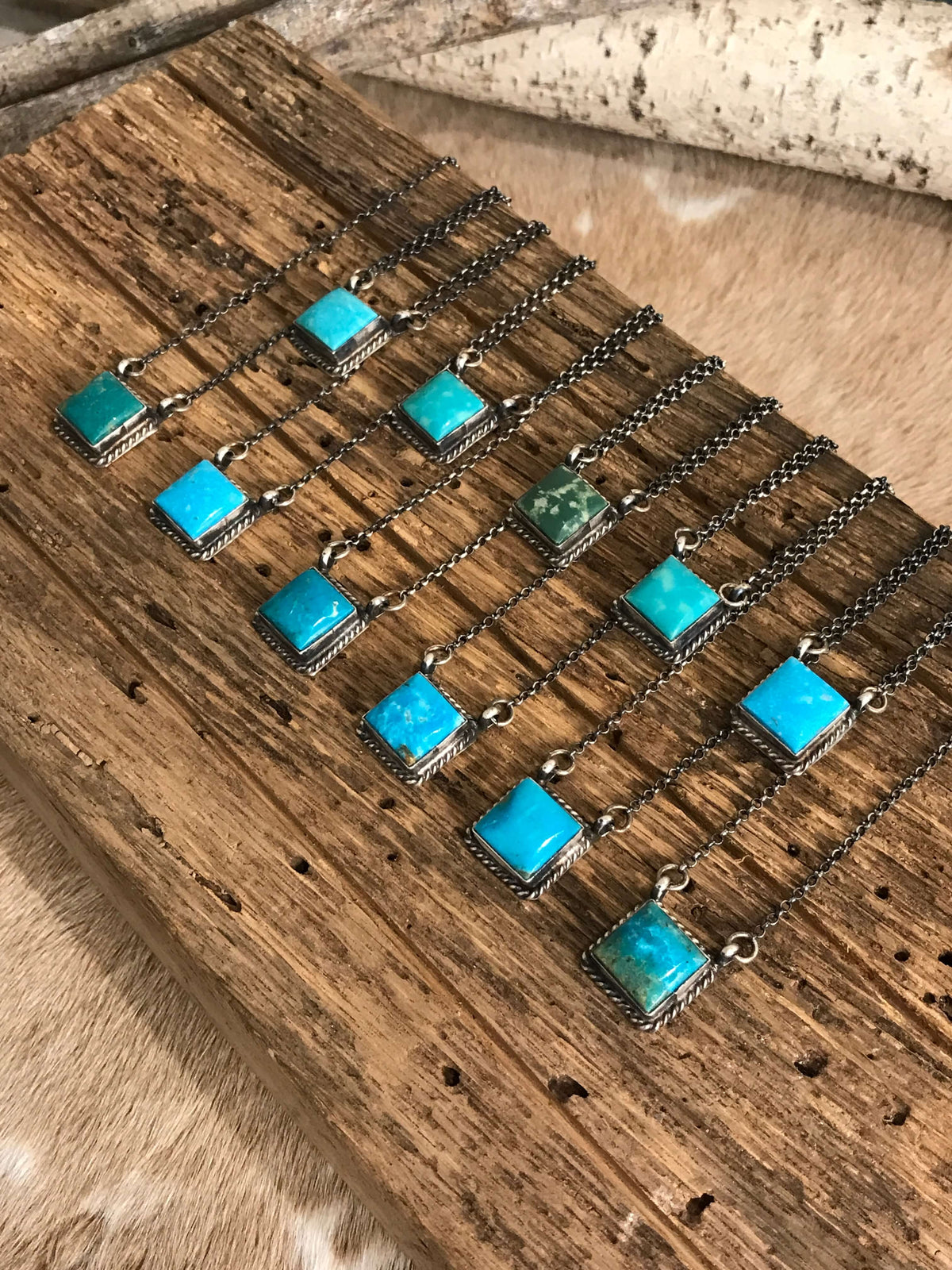 The Minidoka Turquoise Necklaces xx-Necklaces-Calli Co., Turquoise and Silver Jewelry, Native American Handmade, Zuni Tribe, Navajo Tribe, Brock Texas