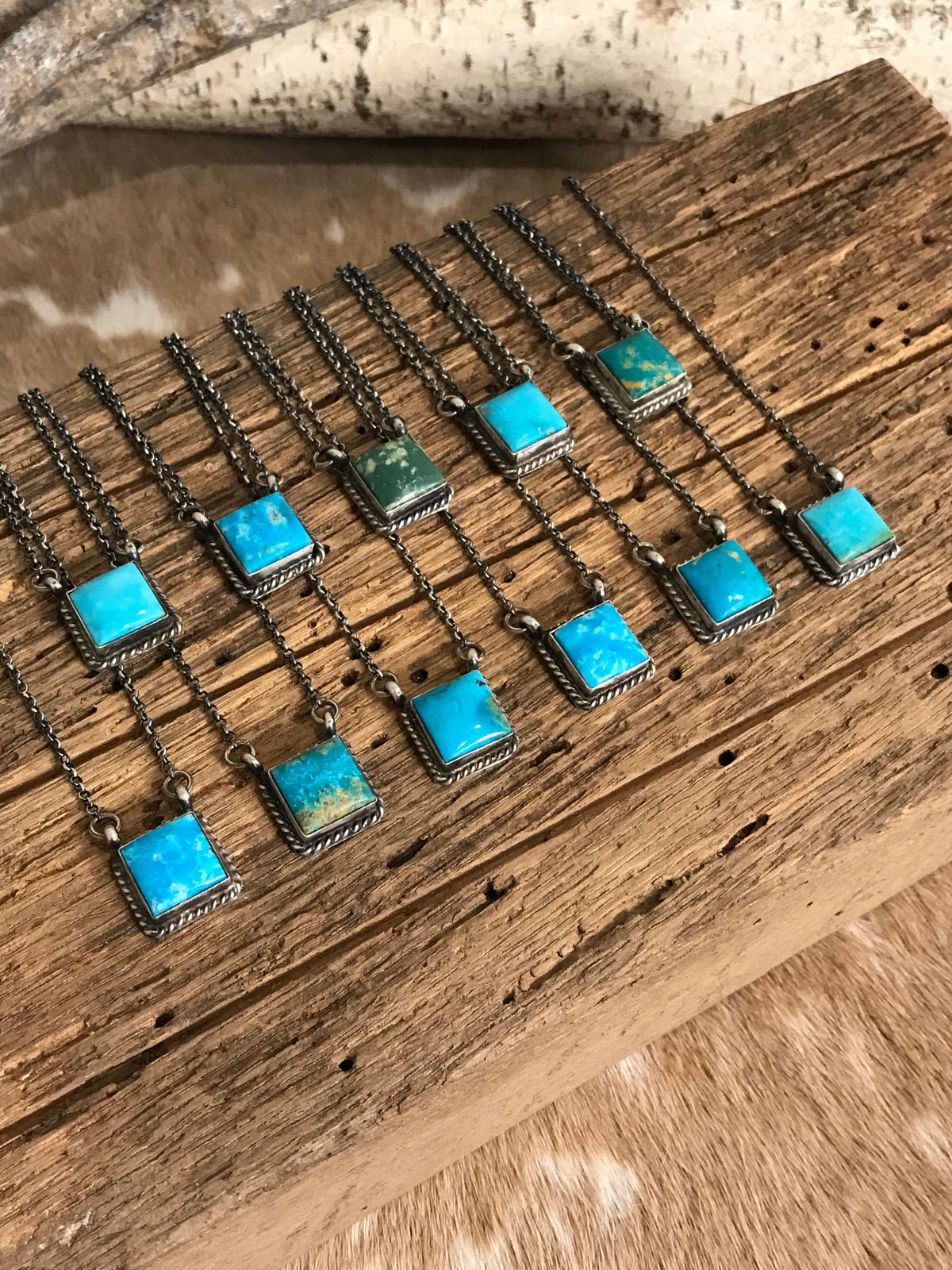 The Minidoka Turquoise Necklaces xx-Necklaces-Calli Co., Turquoise and Silver Jewelry, Native American Handmade, Zuni Tribe, Navajo Tribe, Brock Texas