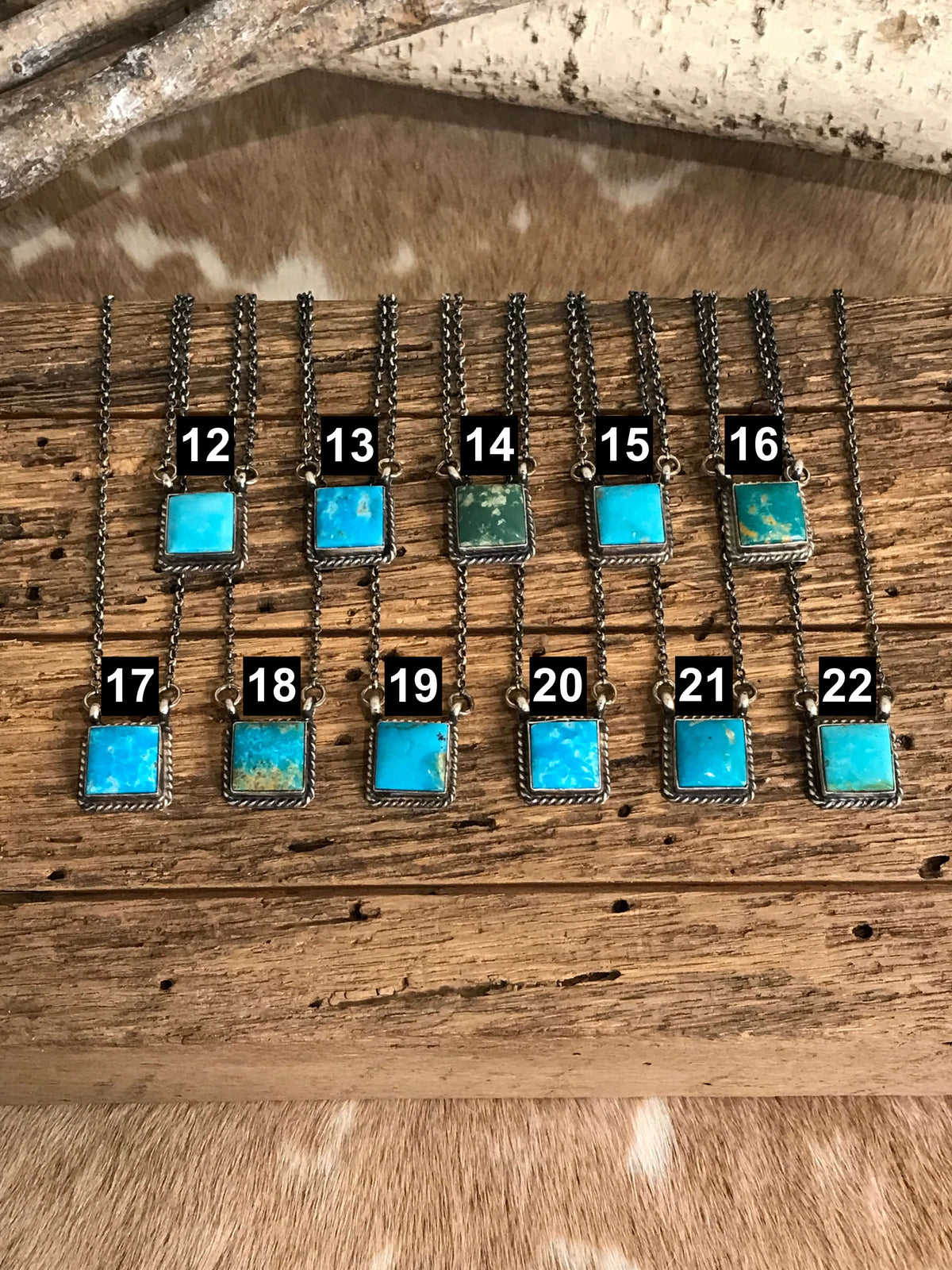 The Minidoka Turquoise Necklaces xx-Necklaces-Calli Co., Turquoise and Silver Jewelry, Native American Handmade, Zuni Tribe, Navajo Tribe, Brock Texas