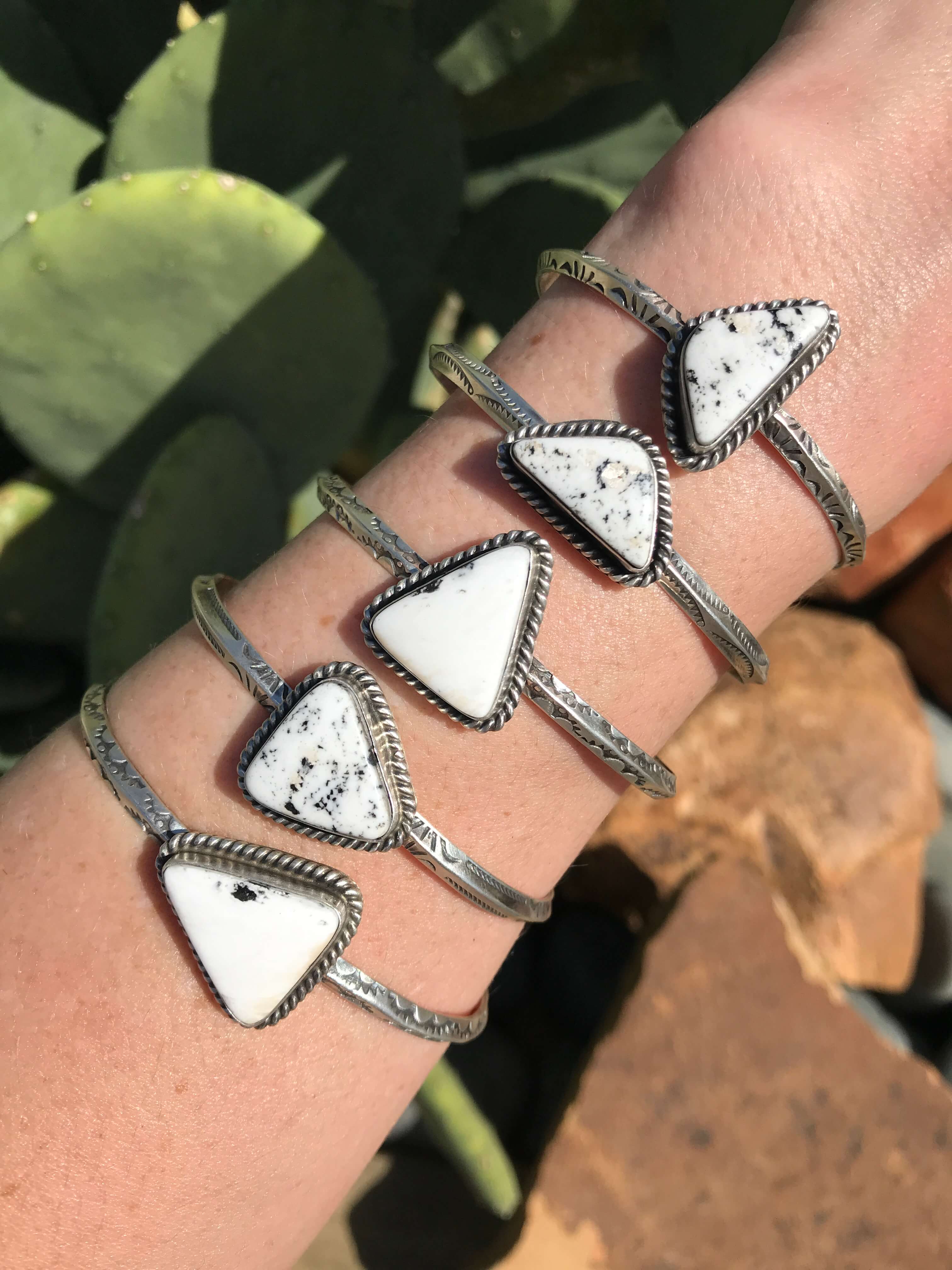 The Mereta Cuffs-Bracelets & Cuffs-Calli Co., Turquoise and Silver Jewelry, Native American Handmade, Zuni Tribe, Navajo Tribe, Brock Texas