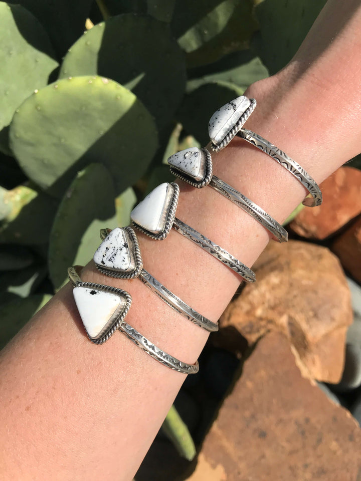 The Mereta Cuffs-Bracelets & Cuffs-Calli Co., Turquoise and Silver Jewelry, Native American Handmade, Zuni Tribe, Navajo Tribe, Brock Texas