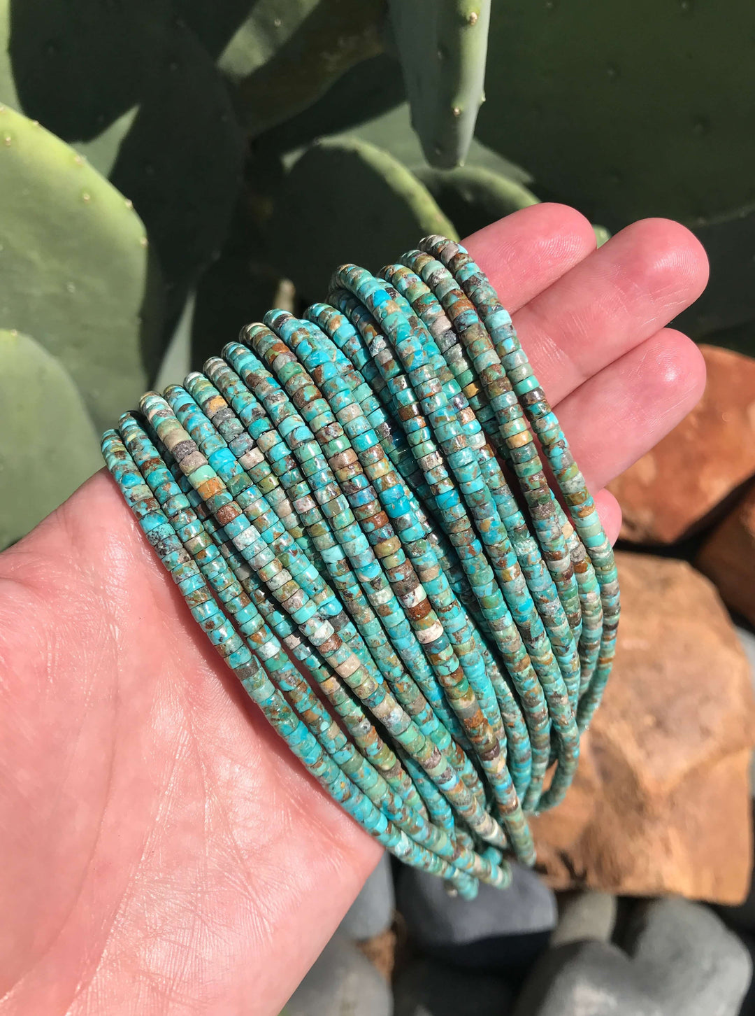 The Altuda Necklace, 19"-Necklaces-Calli Co., Turquoise and Silver Jewelry, Native American Handmade, Zuni Tribe, Navajo Tribe, Brock Texas
