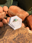 The London 14k and Turquoise Ring 15, Sz 7-Rings-Calli Co., Turquoise and Silver Jewelry, Native American Handmade, Zuni Tribe, Navajo Tribe, Brock Texas