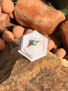 The London 14k and Turquoise Ring 15, Sz 7-Rings-Calli Co., Turquoise and Silver Jewelry, Native American Handmade, Zuni Tribe, Navajo Tribe, Brock Texas