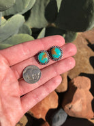 The Turquoise Studs, 3-Earrings-Calli Co., Turquoise and Silver Jewelry, Native American Handmade, Zuni Tribe, Navajo Tribe, Brock Texas