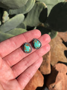 The Turquoise Studs, 4-Earrings-Calli Co., Turquoise and Silver Jewelry, Native American Handmade, Zuni Tribe, Navajo Tribe, Brock Texas